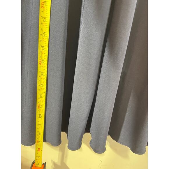 Betsy & Adam Navy Stretch V Neck Long Sleeve Ruffle Prom Maxi Dress Womens 16 - Picture 10 of 12